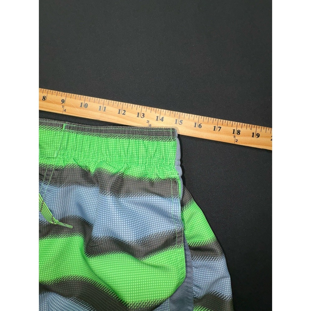VTG Nike Volley Swim Trunks Men's Large Shorts Striped Purple Green NESS685 - Picture 11 of 14